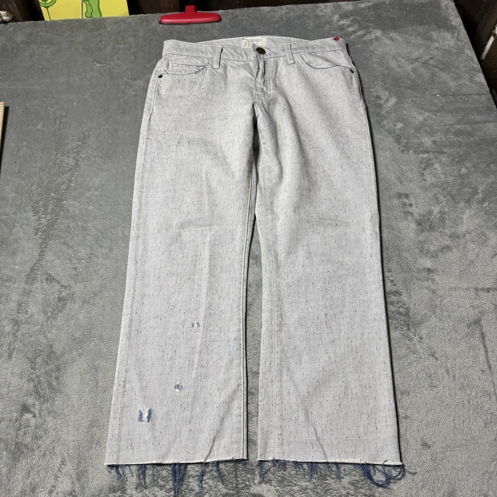 Current Elliott Womens The Stove Pipe Speckled Crop Jeans Size 30x23‎ Boho City
